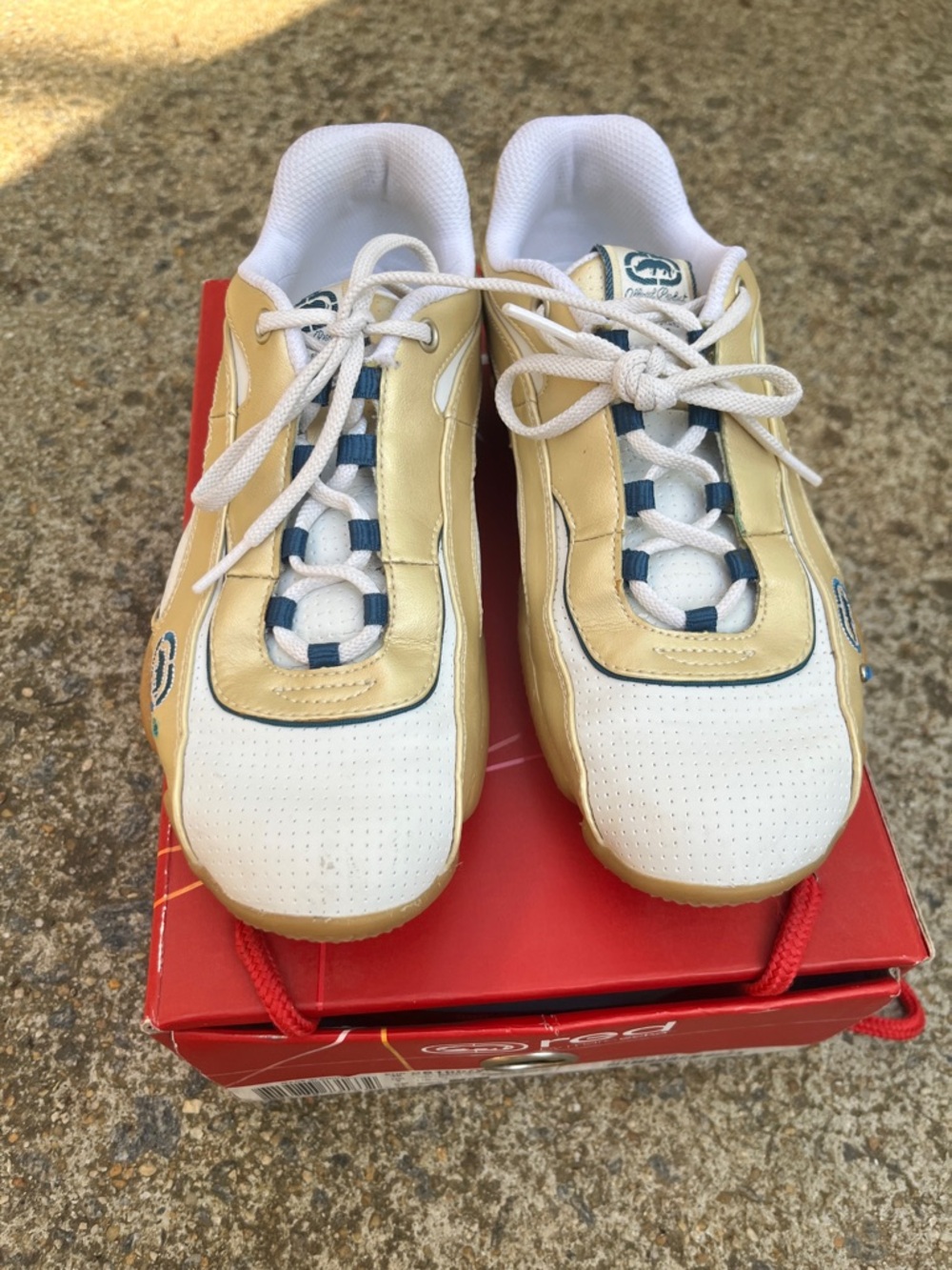 Women's Athletic Sneakers in White and Gold - Classic Comfort